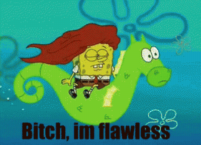 Spongebob Riding Seahorse Bitch Im Flawless GIF