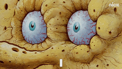 Spongebob's Eyes With Nick Logo GIF