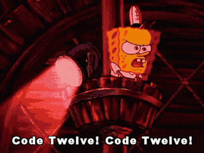Spongebob Saying Code Twelve And Code Twelve GIF