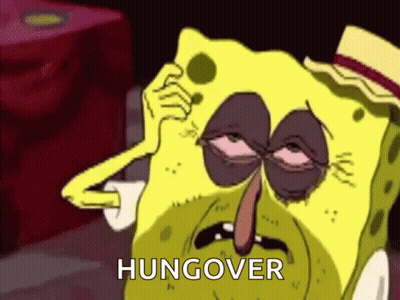 Spongebob Saying Hungover Holding Napkin GIF