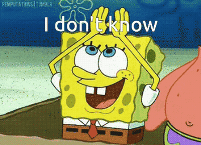Spongebob Saying I Don't Know GIF