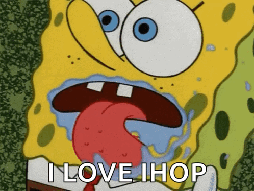 SpongeBob Saying I Love IHOP GIF