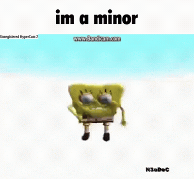 SpongeBob Saying Im A Minor GIF