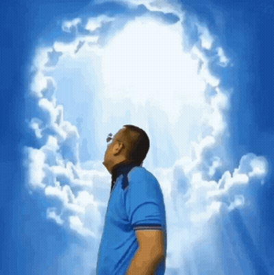 SpongeBob Saying It's Heaven In Front Of Blackboard GIF