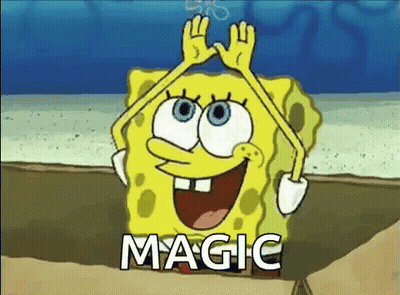 SpongeBob Saying Magic With Hands Up GIF