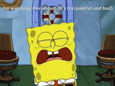 Spongebob Saying Me Watching DeviantArt GIF