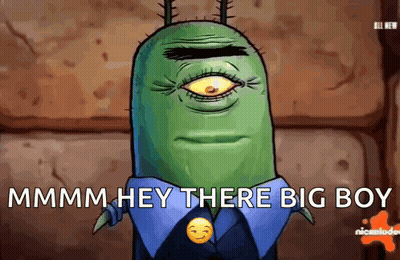 SpongeBob Saying Mmmm Hey There Big Boy GIF