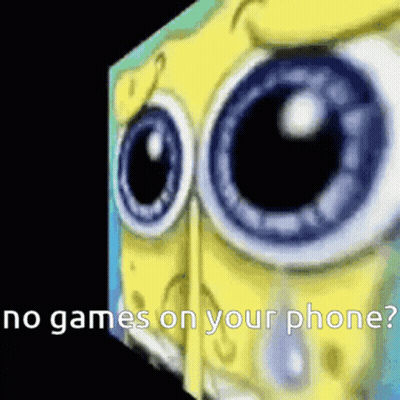 SpongeBob Saying No Games On Your Phone GIF