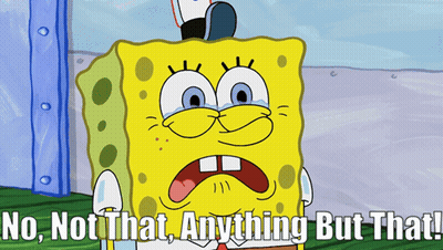 SpongeBob Saying No Not That GIF