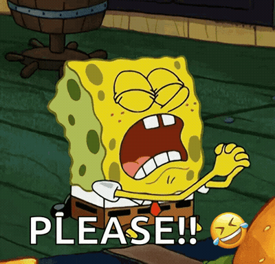 SpongeBob Saying Please With Smiley GIF