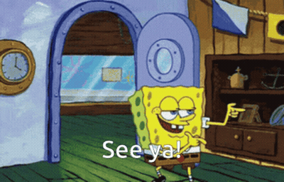 SpongeBob Saying See Ya At Door GIF