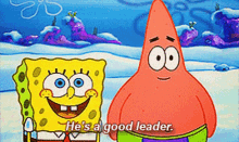 Spongebob Saying That Patrick Can Take Leadership