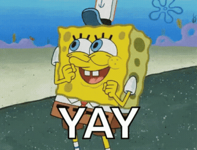 SpongeBob Saying Yay GIF