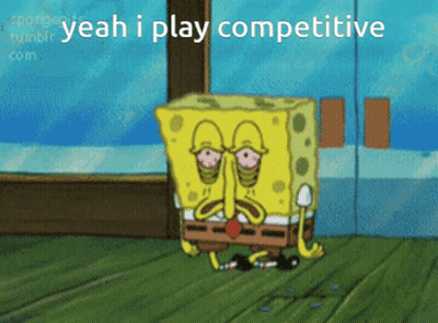 Spongebob Saying Yeah I Play Competitive GIF
