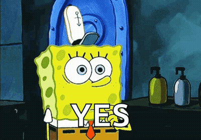 Spongebob Saying Yes In Front Of Toilet GIF