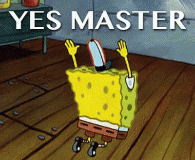 Spongebob Saying Yes Master GIF