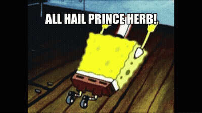 Spongebob Says All Hail Prince Herb In This Cartoon GIF