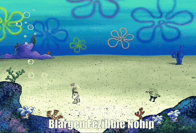 SpongeBob Scene With Blargen Fezibble Nohip GIF