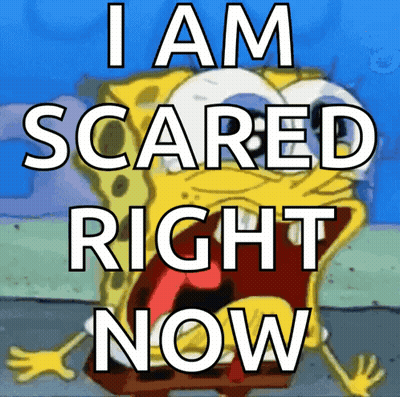 SpongeBob Screaming Scared Right Now GIF