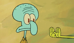 Spongebob Showing Rainbow To Squidward GIF