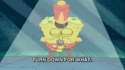 Spongebob Singing Turn Down For What GIF