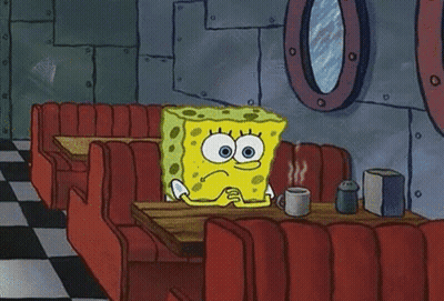 SpongeBob Sitting At Diner Table GIF