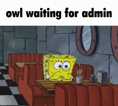 SpongeBob Sitting At Diner Table Waiting For Admin GIF
