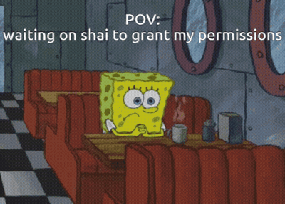 SpongeBob Sitting At Diner Waiting On Shai GIF
