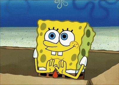 SpongeBob Sitting On Rock GIF