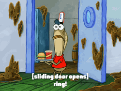 Spongebob Sliding Door Opening Ring GIF