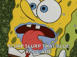 Spongebob Slurp That Blue Kool Ade GIF