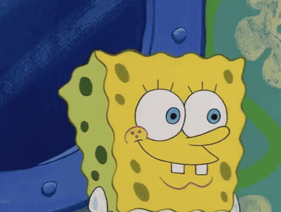 SpongeBob Smiling Close Up GIF