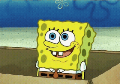 SpongeBob Smiling In Sand GIF