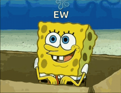 Spongebob Smiling Sitting On Rock GIF