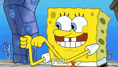 SpongeBob Smiling Thumbs Up GIF