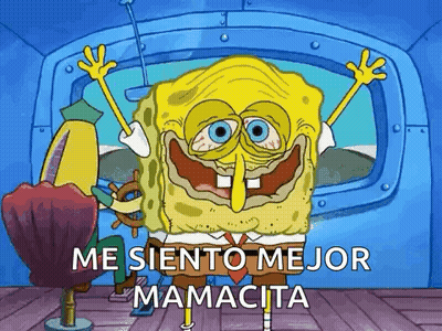 SpongeBob SquarePants Arms Outstretched In Front Of Window GIF