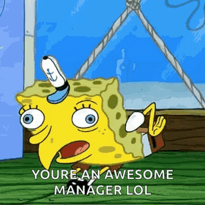 Spongebob Squarepants Bird Head Youre Awesome Manager Lol GIF