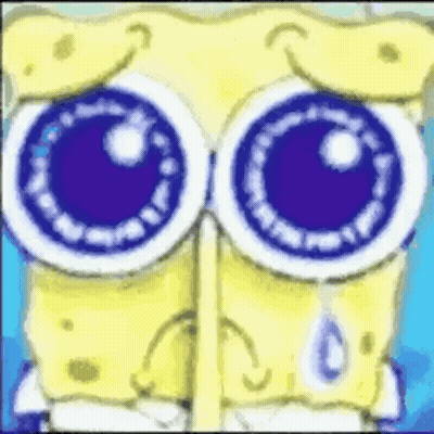SpongeBob SquarePants Close Up Eyes With Tear GIF