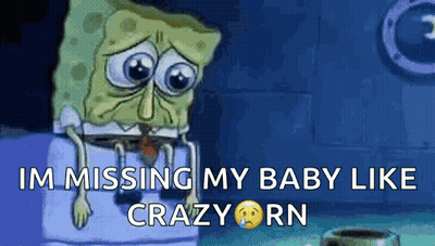 SpongeBob SquarePants Crying Missing Baby GIF