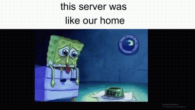 SpongeBob SquarePants Crying On Box Next To Bowl Of Gary GIF