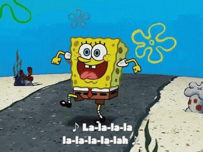 Spongebob Squarepants Dancing On Road In Sand GIF