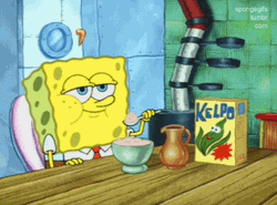 Spongebob Squarepants Eating Breakfast GIF