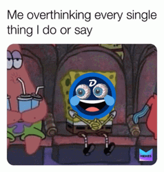 Spongebob Squarepants Fake Smile Overthinking Every Single Thing GIF