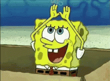 Spongebob Squarepants Freaking Amazing Rainbow Sticker GIF