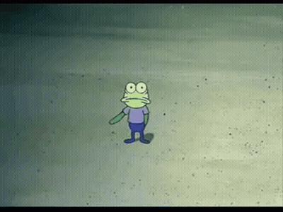SpongeBob SquarePants Frog on Beach