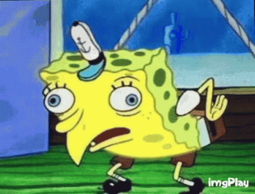 Spongebob Squarepants From Spongebob Squarepants Is Making A Funny Face While Walking . GIF