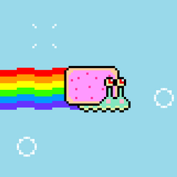SpongeBob SquarePants Gary As Neon Cat GIF