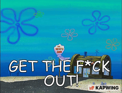 SpongeBob SquarePants Get The F*ck Out GIF