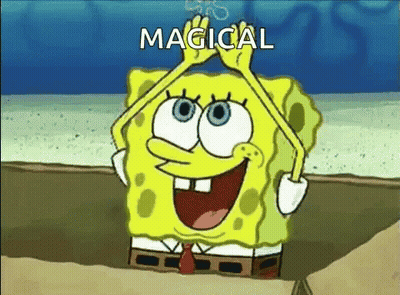 SpongeBob SquarePants Holding Hands Up Magical GIF