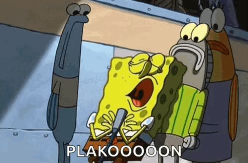 SpongeBob SquarePants Holding Scissors